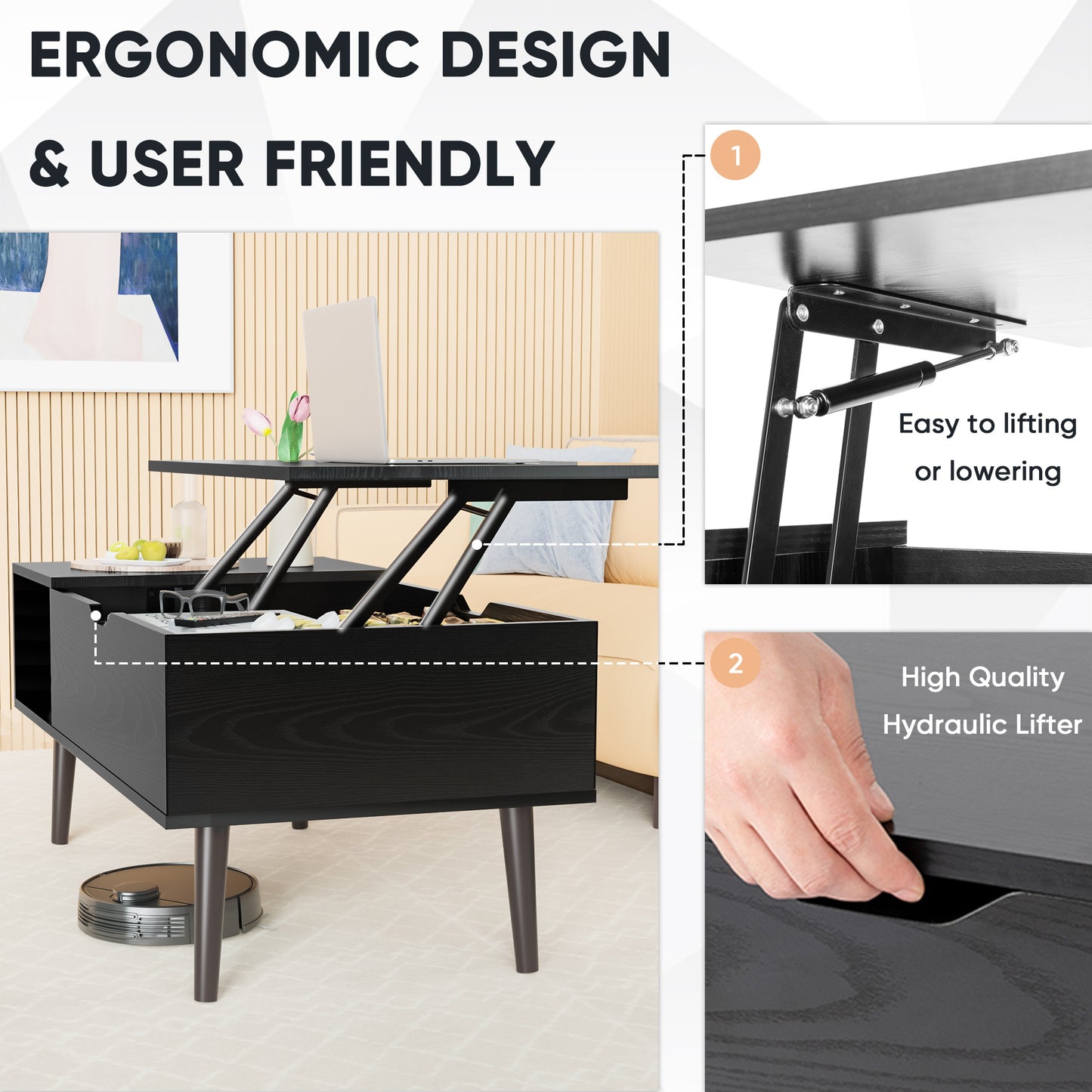 Lift-Top Coffee Table