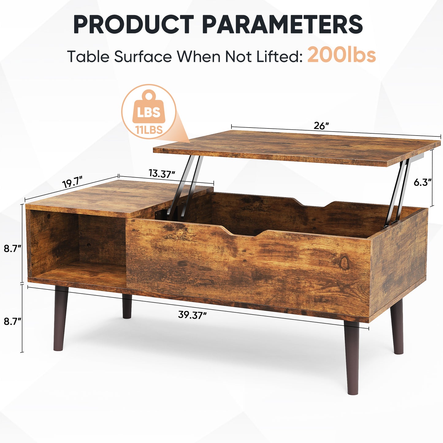 Lift-Top Coffee Table